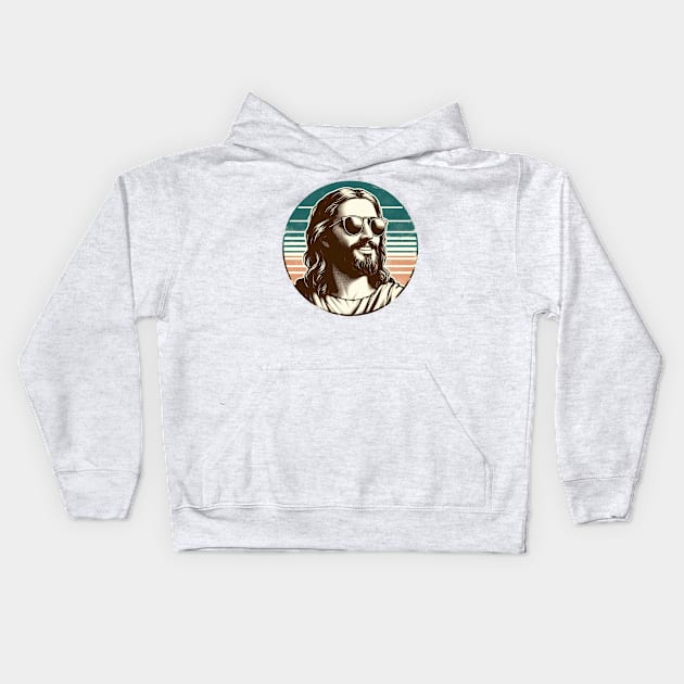 cool jesus Kids Hoodie by Anthony88